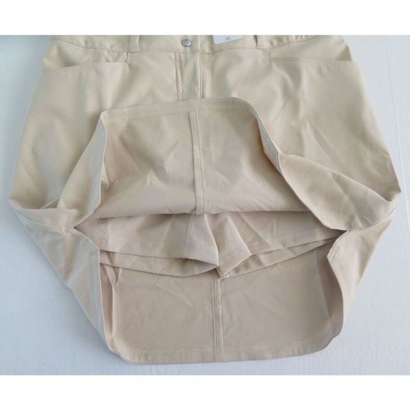 adidas AE8935 Women's Sz 4 Khaki 3 Stripe Stretch Golf/Tennis Skort $70 - Picture 6 of 6